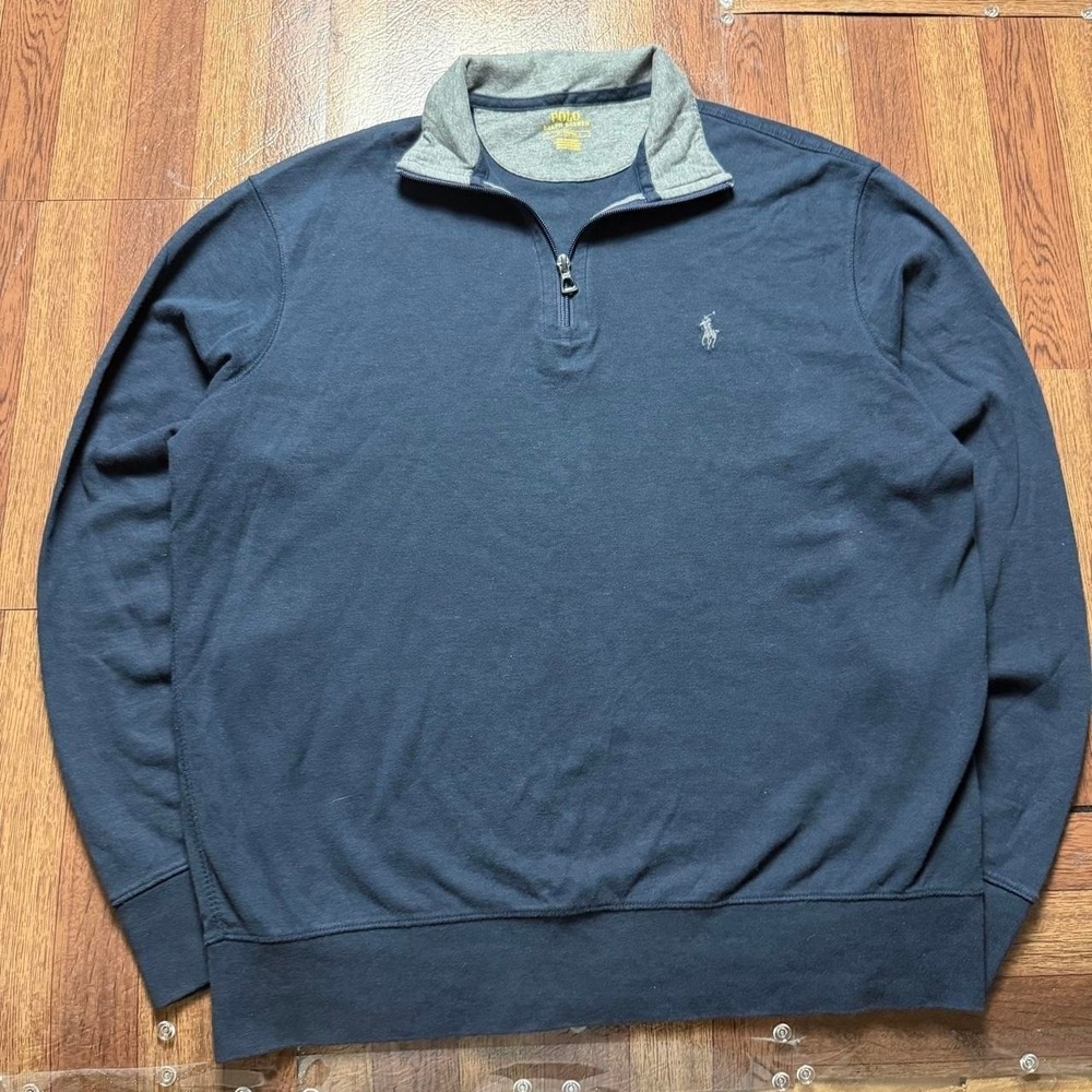 Polo Ralph Lauren Double Knit Fleece Quarter Sweatshirt Medium